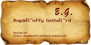 Bogdánffy Gothárd névjegykártya